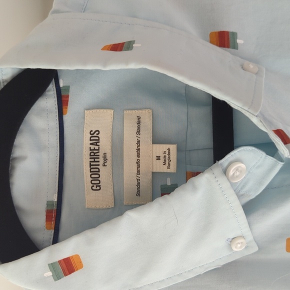 Goodthreads Ice Cream Button Up Size M - Picture 3 of 4